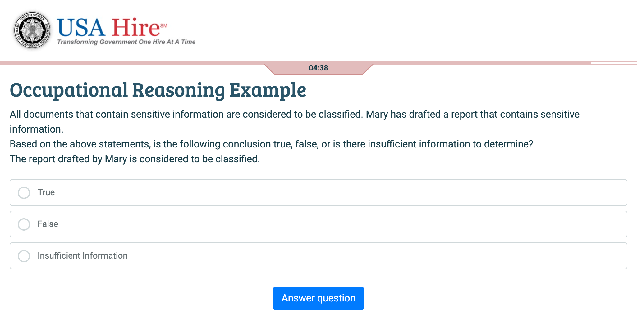 Sample Item - Reasoning