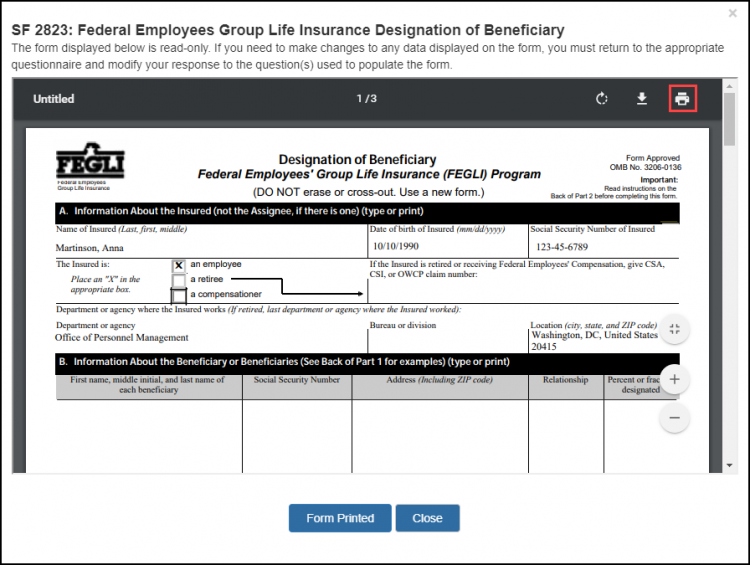 print form