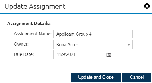 Update Assignment