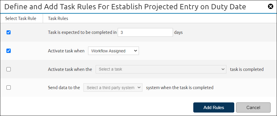 task rules popup