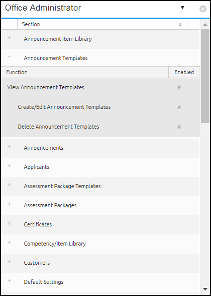 Permission profile