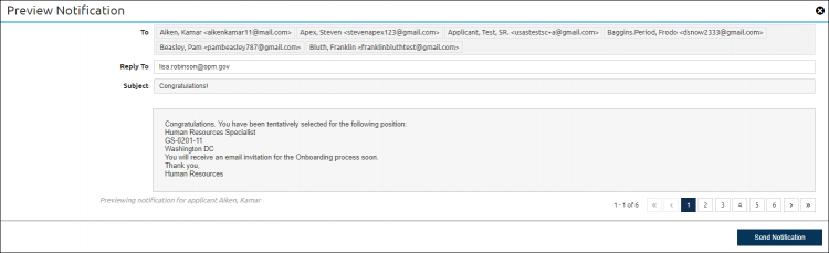 TJO Notification pop-up box