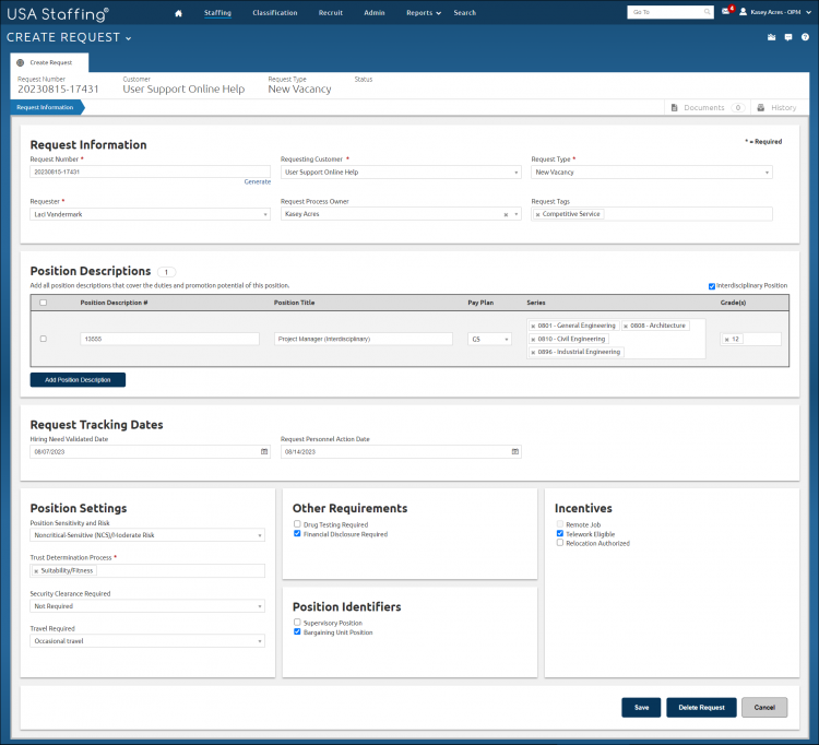 Create Request
