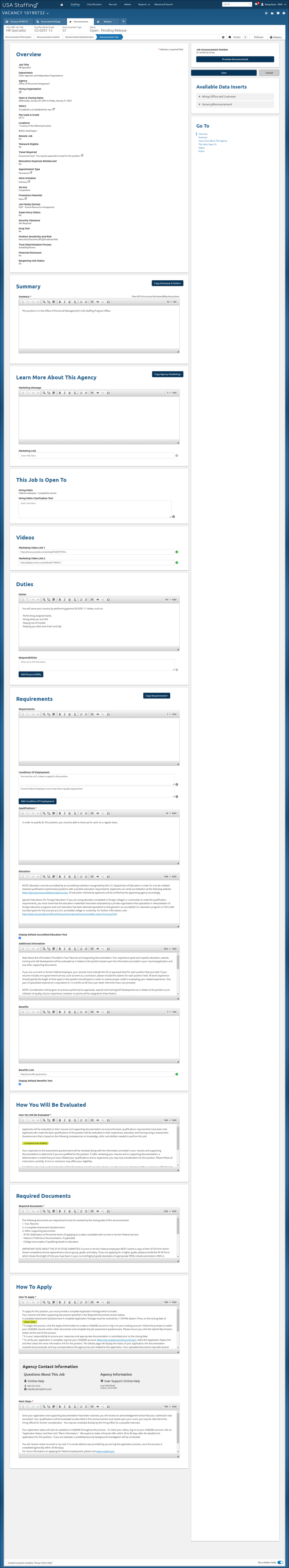 Announcement Tab_Announcement Text Page