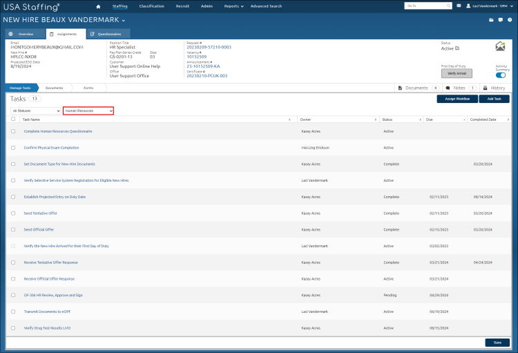 Manage Tasks