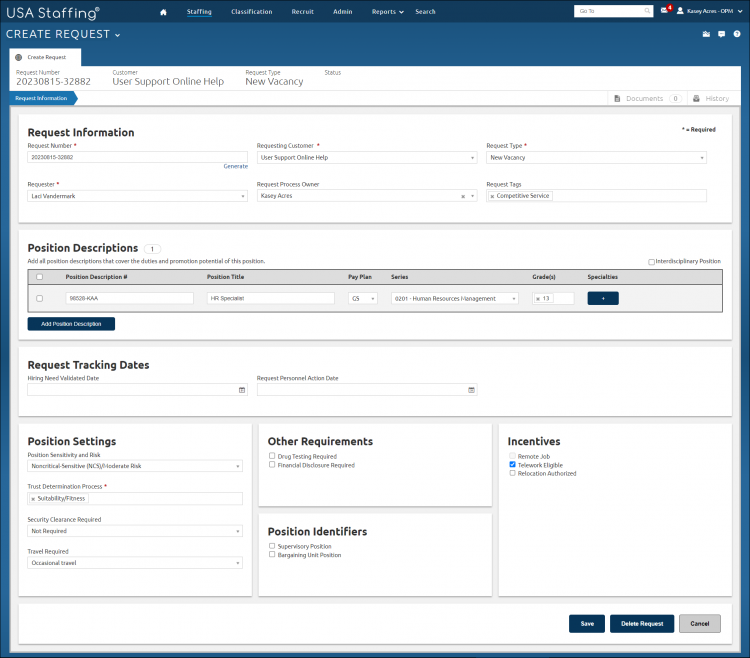 Create Request