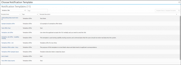 NH Notification templates