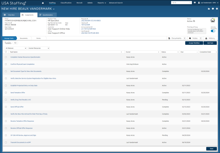 Task page table