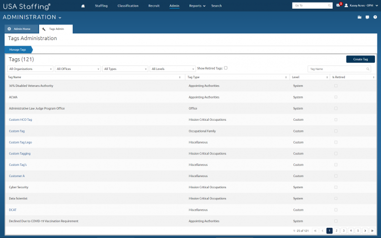 Manage tag