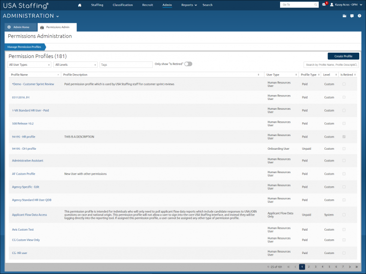 Permission Profiles