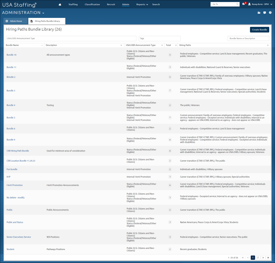 Manage Hiring Paths Bundles