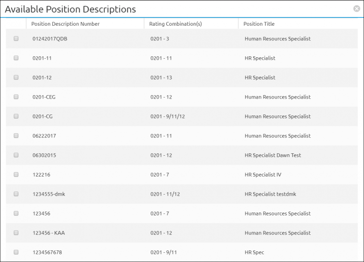Link Position Descriptions