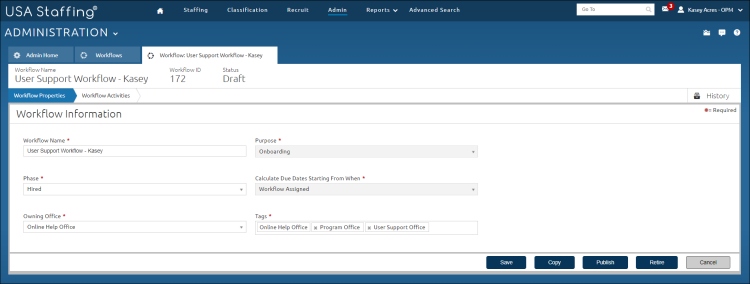 Creating Onboarding Workflow
