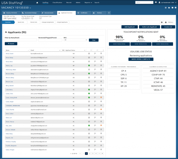 Ranking List drop-down